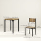Dining Table Set for 2, 3 Piece Kitchen Table and Chairs with Metal Legs for Small Spaces, Rustic Brown