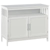 Wooden Sideboard Buffet with Open Shelf - White