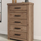 Oliandon - Five Drawer Chest - Light Brown