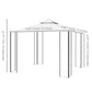 10'x10' Soft-top Steel Patio Gazebo Outdoor Sun Shelter with 2-Tier Polyester Roof, Curtain Sidewalls, White