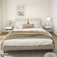 Floating Nightstand Set of 2 with Drawer - White