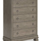 Lexorne - Gray - Five Drawer Chest