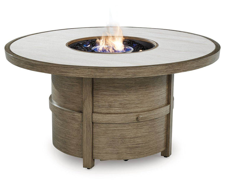 Rainier Ranch - Beige - Round Fire Pit Table - Forward Furniture