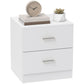 Nightstand with 2 Drawers - White
