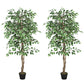 5.3 FT Artificial Tree, Indoor Fake Ficus with Pot, for Home Office Living Room Decor