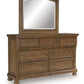 Feddinger - Medium Brown - Dresser And Mirror