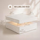 2-Tier LED Coffee Table with Open Shelf and Remote - Gloss White
