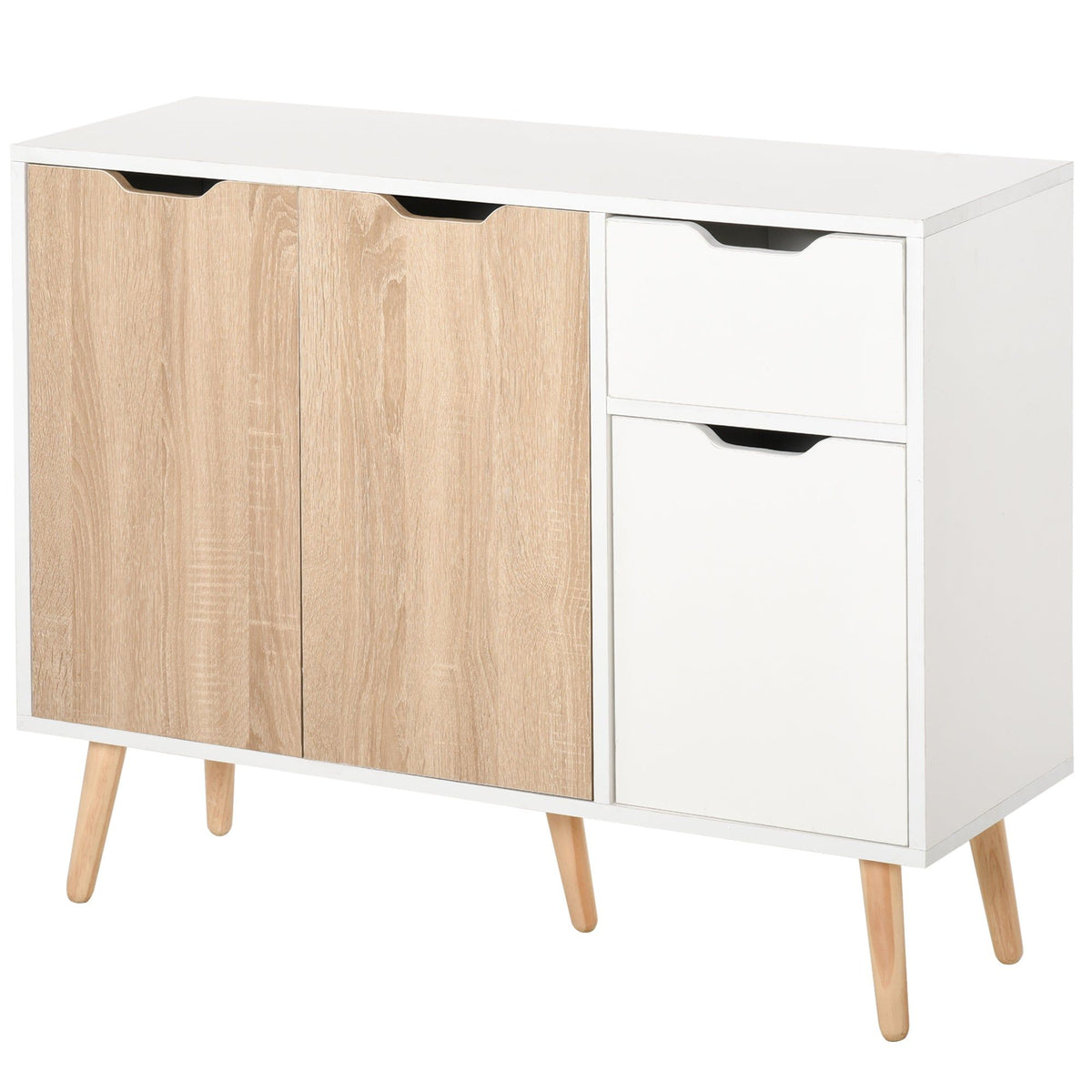 35" Sideboard Storage Cabinet with Drawer - White