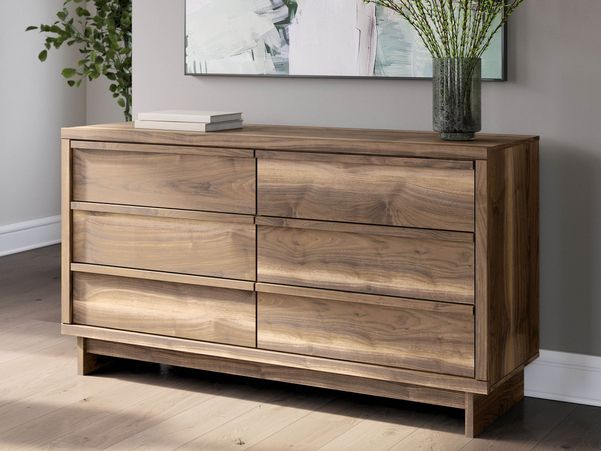 Chirason - Brown - Six Drawer Dresser - Forward Furniture