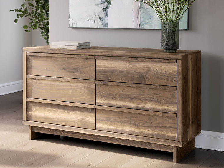 Chirason - Brown - Six Drawer Dresser - Forward Furniture