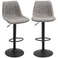 Adjustable Swivel Bar Stools Set of 2 - Grey