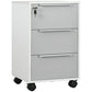 3-Drawer Vertical Filing Cabinet with Lock - Grey