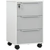 3-Drawer Vertical Filing Cabinet with Lock - Grey