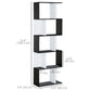 Modern Bookcase 5-Tier Display Shelf Storage Shelf Room Divider Living Room Home Office Furniture, Black