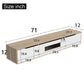 High-Gloss TV Stand with LED Lighting, Modern Design and Versatile Mounting Options, Easy to Install, 71" L x 12" W x 12" H, White+Wood