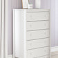 Hallityn - White - Five Drawer Chest