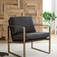 Bradett - Dark Brown / Gold Finish - Accent Chair - Forward Furniture