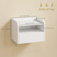 Floating Nightstands Set of 2 with Charging Station - White