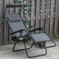 Outdoor Zero Gravity Reclining Lounger Chair with Canopy Shade, Side Tray, Cupholder, Light Grey