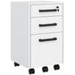 3-Drawer Vertical Filing Cabinet with Lock - White
