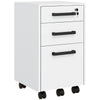 3-Drawer Vertical Filing Cabinet with Lock - White