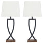 Makara - Metal Table Lamp (Set of 2) - Black / Brown