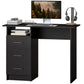 Computer Desk with Storage, 39" Home Office Desk with 3 Drawers nad Open Shelf, Writing Table for Bedroom, Black
