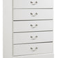 Anarasia - White - Five Drawer Chest