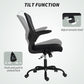 Ergonomic Mesh Office Chair with 4D Lumbar Support, Swivel Desk Chair with Flip-up Armrests, Tilt Function, Black