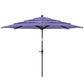 10.7FT Patio Umbrella with 8 Ribs, Crank, Push Button Tilt, Air Vents, for Backyard, Deck and Lawn, Purple