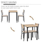 Dining Table Set for 2, 3 Piece Kitchen Table and Chairs with Metal Legs for Small Spaces, Natural Wood