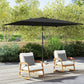 6.4 x 9.7ft Rectangle Aluminum Tilt Patio Umbrella, Garden Market Parasol, Outdoor Sunshade Canopy with Crank, Black