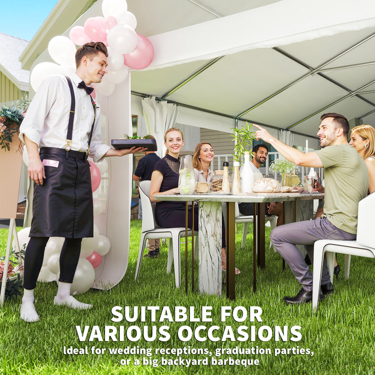 20' x 40' White Heavy Duty Party Tent with Sun Shade Canopy