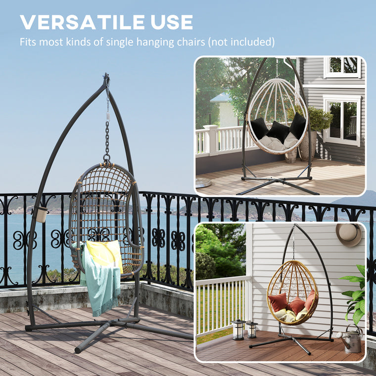 Heavy Duty Steel Hammock Chair Stand with Cup Holder