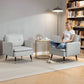 Accent Chairs Set of 2, Upholstered Armchairs with Tufted Back Cushion and Steel Legs for Living Room, Bedroom