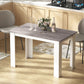 47" Kitchen Table for 4-6 People, Dining Table with Wood Effect for Dining Room, Grey