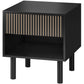 Modern Bedside Table with Drawer and Open Shelf, Sofa Side Table for Bedroom Living Room, Black