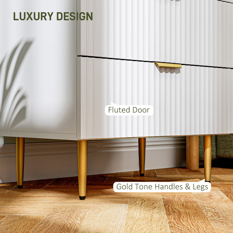 4-Drawer Dresser with Gold Legs