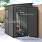 4'x5' Garden Storage Shed, Lean to Shed, Lockable Garden Tool Storage House with Window, Vent, Dark Grey