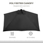8ft Half Round Sun Shade Umbrella with 5 Ribs