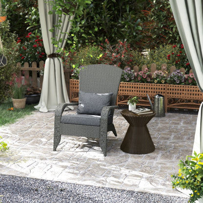 Wicker Adirondack Fire Pit Chair with Cushions