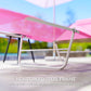 Outdoor Lounge Chair, Portable Reclining Seat, Folding Chaise Lounge, Tanning Chair Bed with Pillow, Pink