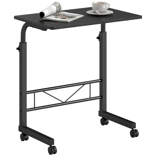 Mobile Standing Desk with Adjustable Height - Black