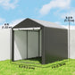 Portable Bicycle Shed with Galvanised Steel Frame and Large Door, Waterproof Outdoor Shed for Garden Tools, Black