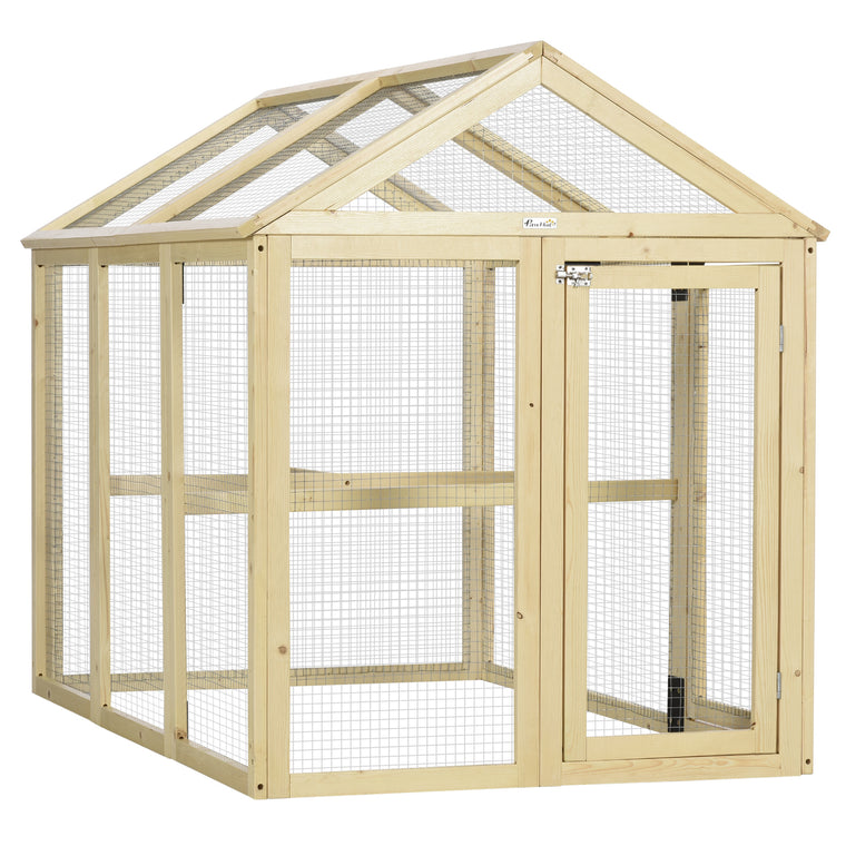 Expandable Large Chicken Coop with 2 Doors & 3 Perches