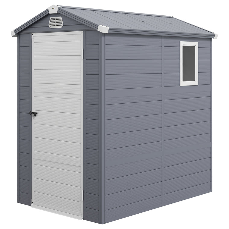 4.5' x 6' Garden Shed with Latch Door and Vents