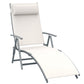 Outdoor Folding Chaise Lounge Chair Steel Portable Recliner with 7 Adjustable Backrest Positions, Red