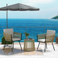 3 Piece Outdoor Patio Bistro Set, Wicker Rattan Furniture with Metal Legs for Garden, Backyard, Light Grey