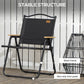 Camping Chair, Lightweight Folding Chair, Portable Armchair, Excellent for Festivals, Fishing, Dark Grey