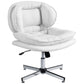 Criss Cross Armless Office Chair, No Wheels - White